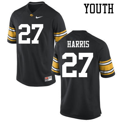 Youth #27 Jermari Harris Iowa Hawkeyes College Football Jerseys Sale-Black